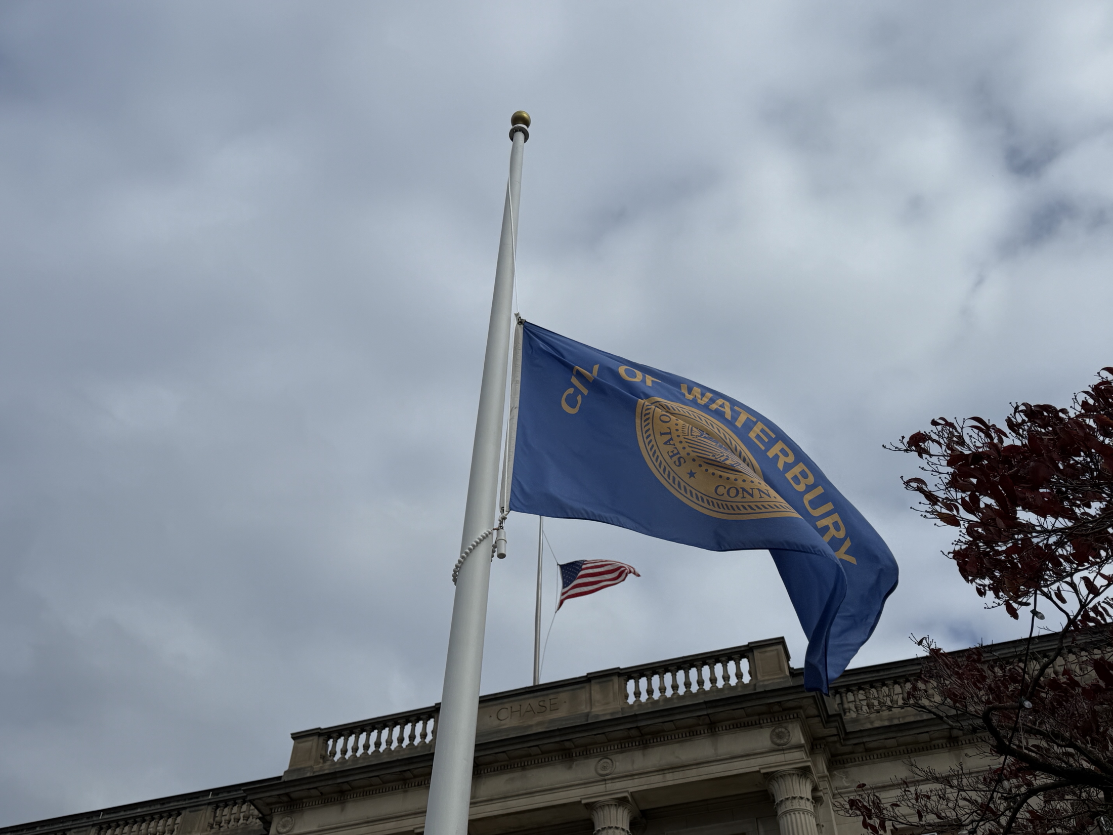 Waterbury Flags at Half-Staff for former Vice President Dick Cheney