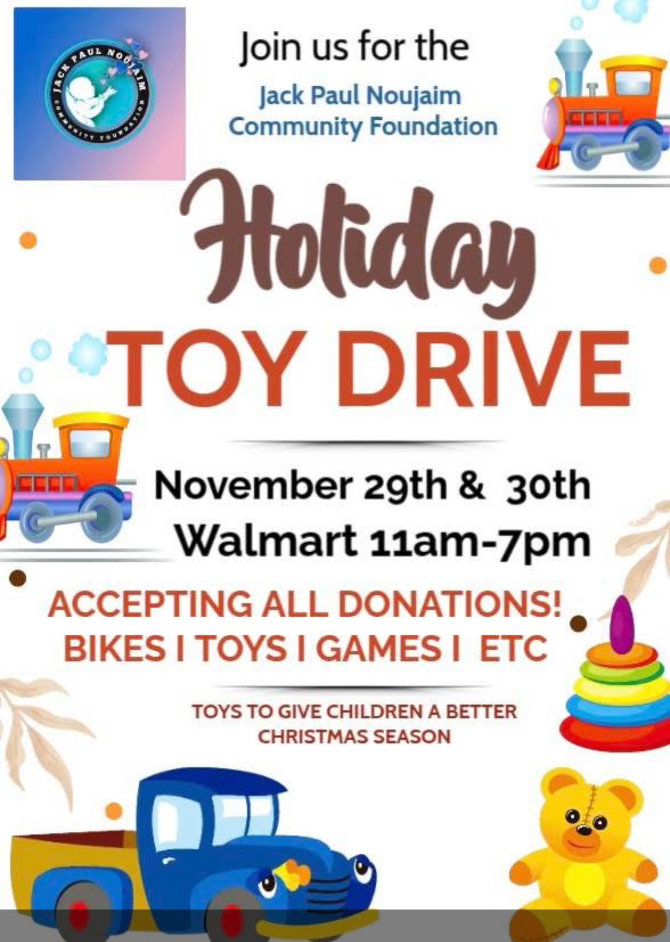 Jack Paul Noujaim Community Foundation Hosts Holiday Toy Drive in Waterbury