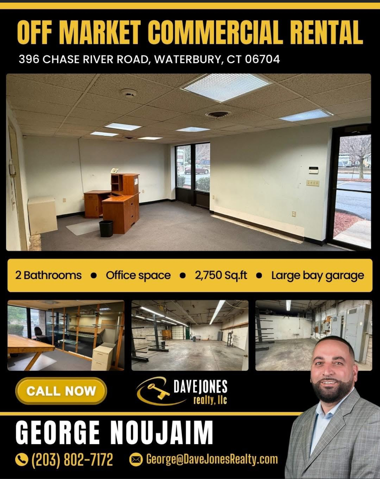 Waterbury CT Commercial Space for Rent – Garage, Office & Storage
