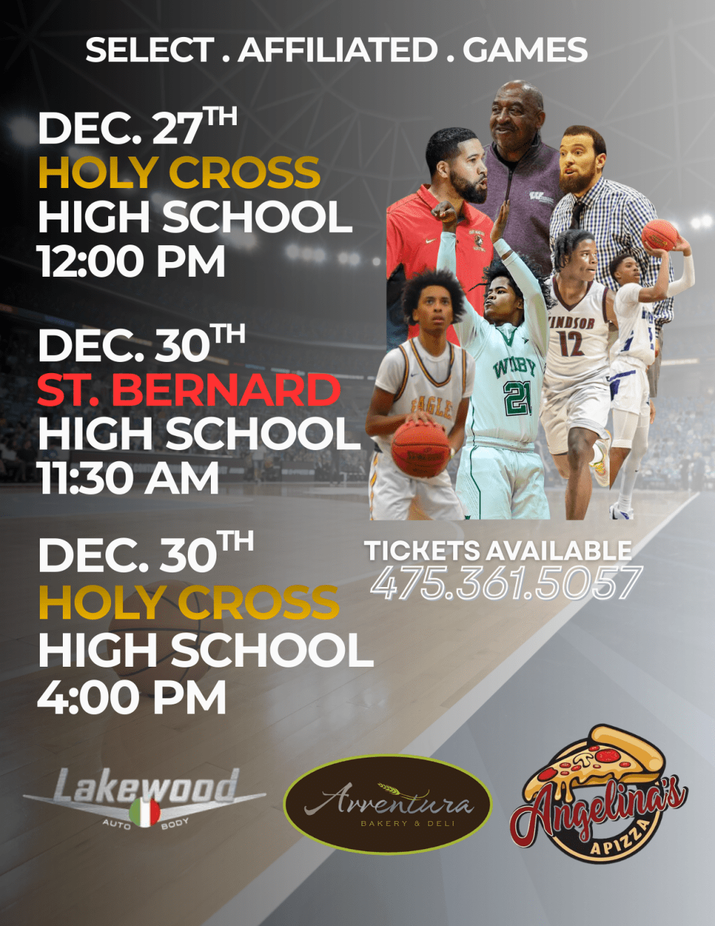 S.A.G. Holiday Hoops Hits Waterbury: Full Schedule for the December Showcase at Holy Cross & St.&nbsp;Bernard’s