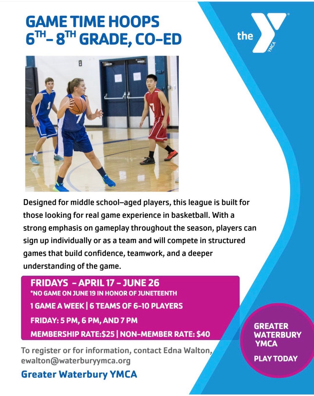 Game Time Hoops: Building the Future of Waterbury Basketball at the YMCA