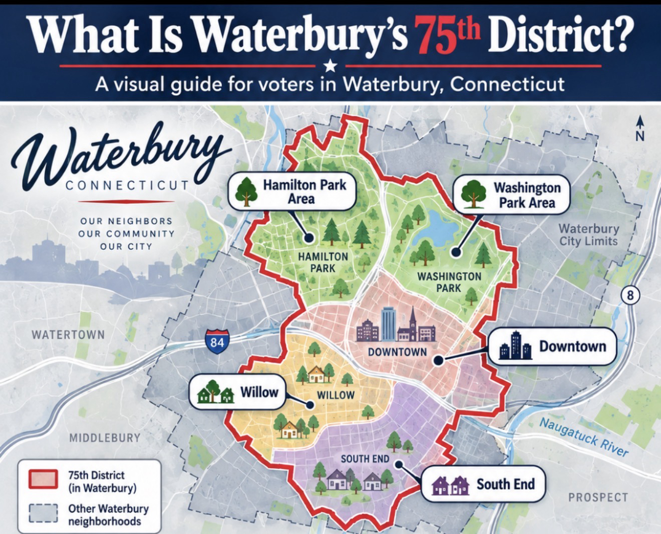What Is Waterbury’s 75th District? A Visual Guide for Voters